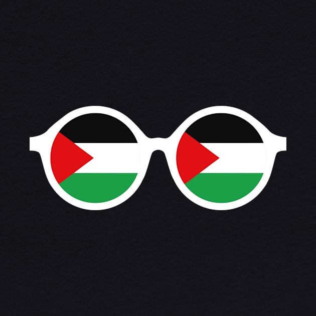 Palestine Flag Goggles - Funny Middle East Poster by mangobanana